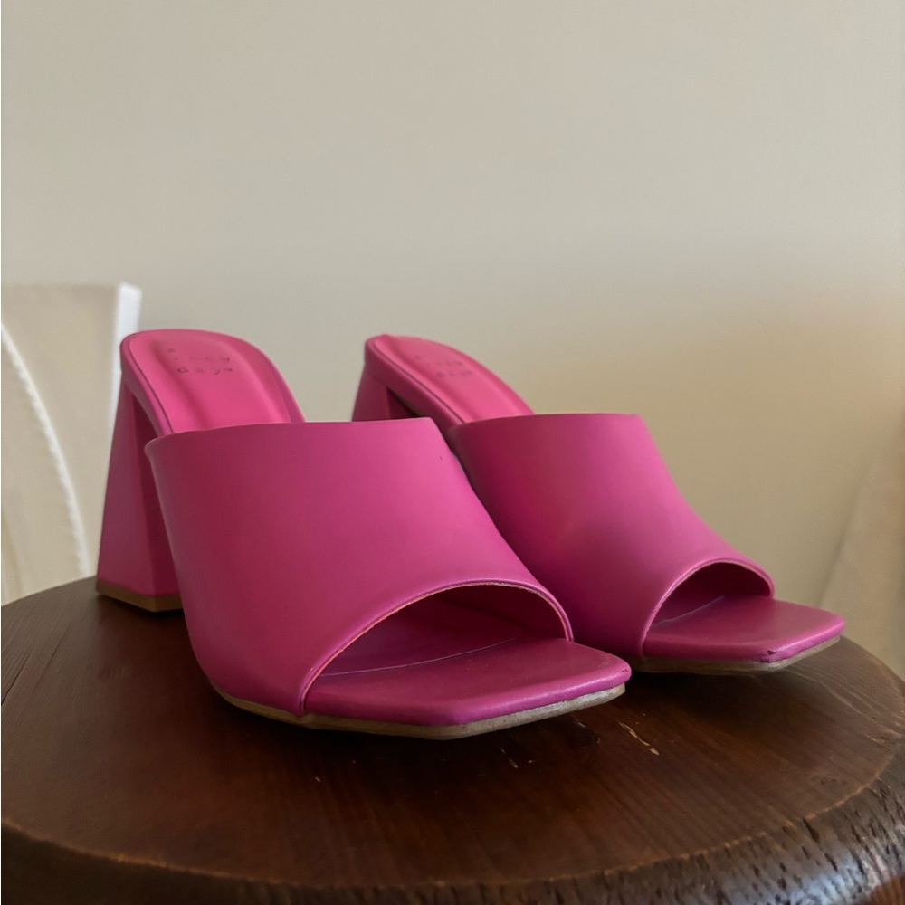 A New Day - Pink Chunky Heel Size 7.5